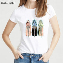 Load image into Gallery viewer, Newest watercolor high heels shoes print vogue t shirt femme funny t shirt women 90s hip hop punk shirt hipster streetwear