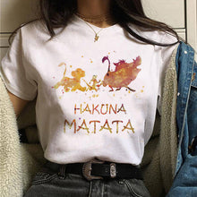 Load image into Gallery viewer, The Lion King Hakuna Matata t shirt harajuku women ulzzang tshirt 90s Summer print top tee t-shirt funny Casual female Homme