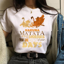 Load image into Gallery viewer, The Lion King Hakuna Matata t shirt harajuku women ulzzang tshirt 90s Summer print top tee t-shirt funny Casual female Homme