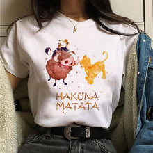 Load image into Gallery viewer, The Lion King Hakuna Matata t shirt harajuku women ulzzang tshirt 90s Summer print top tee t-shirt funny Casual female Homme