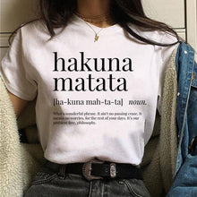Load image into Gallery viewer, The Lion King Hakuna Matata t shirt harajuku women ulzzang tshirt 90s Summer print top tee t-shirt funny Casual female Homme