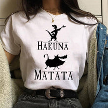 Load image into Gallery viewer, The Lion King Hakuna Matata t shirt harajuku women ulzzang tshirt 90s Summer print top tee t-shirt funny Casual female Homme