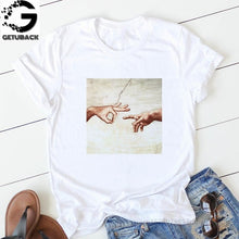 Load image into Gallery viewer, 2019 Tees Women T Shirt Print Letter T-shirt Casual White Black Pink Short Sleeve Cotton Tops Summer Brand clothing
