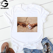 Load image into Gallery viewer, 2019 Tees Women T Shirt Print Letter T-shirt Casual White Black Pink Short Sleeve Cotton Tops Summer Brand clothing
