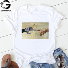 Load image into Gallery viewer, 2019 Tees Women T Shirt Print Letter T-shirt Casual White Black Pink Short Sleeve Cotton Tops Summer Brand clothing