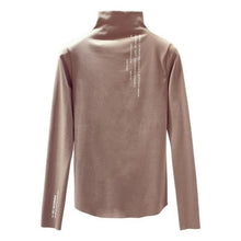 Load image into Gallery viewer, New Bottoming Shirt Autumn Winter Korean Students Half-high Collar Slim Long-sleeved T-shirt Female Thin