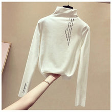 Load image into Gallery viewer, New Bottoming Shirt Autumn Winter Korean Students Half-high Collar Slim Long-sleeved T-shirt Female Thin
